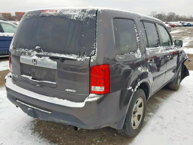 5FNYF4H25CB055466 - 2012 HONDA PILOT LX BROWN photo 4