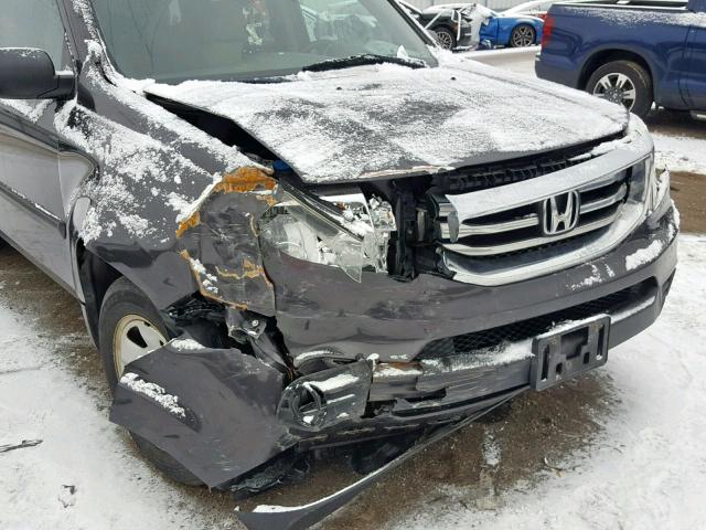 5FNYF4H25CB055466 - 2012 HONDA PILOT LX BROWN photo 9