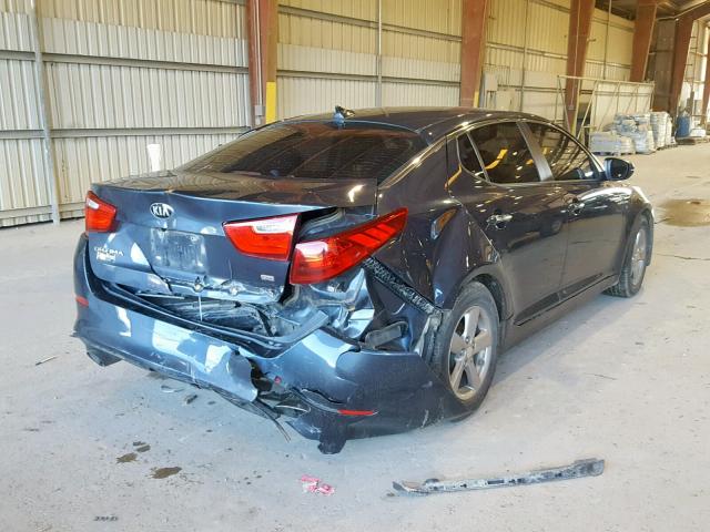 5XXGM4A73FG382747 - 2015 KIA OPTIMA LX BLUE photo 4