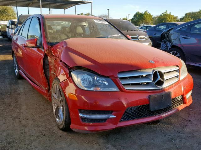 WDDGF4HB8CR218073 - 2012 MERCEDES-BENZ C 250 RED photo 1