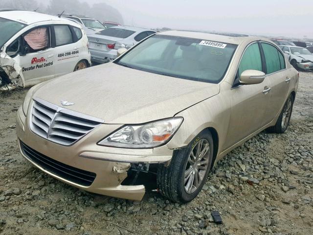 KMHGC46FX9U042198 - 2009 HYUNDAI GENESIS 4. GOLD photo 2