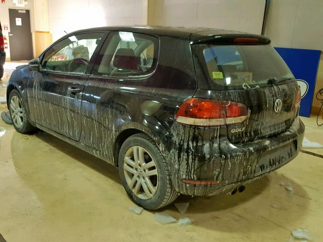 WVWAB7AJ5AW263078 - 2010 VOLKSWAGEN GOLF 黑色 照片 3