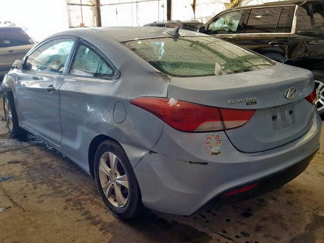 KMHDH6AE2DU001510 - 2013 HYUNDAI ELANTRA CO BLUE photo 3