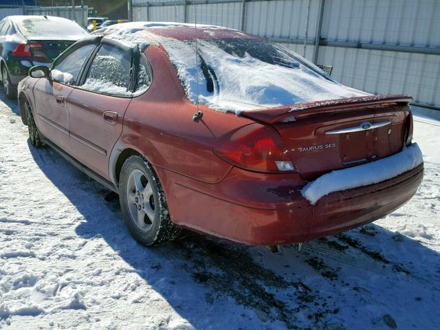 1FAFP55U5YG231113 - 2000 FORD TAURUS SES RED photo 3