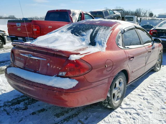 1FAFP55U5YG231113 - 2000 FORD TAURUS SES RED photo 4