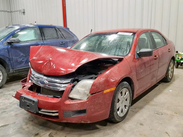 3FAHP06Z67R101614 - 2007 FORD FUSION S RED photo 2