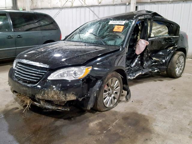 1C3CCBAB8DN734219 - 2013 CHRYSLER 200 LX BLACK photo 2