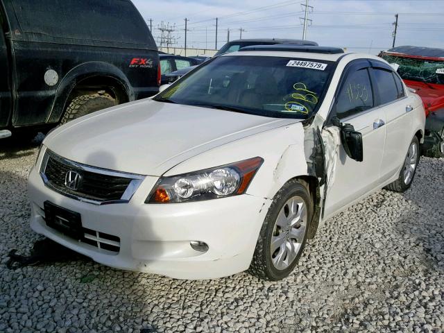 1HGCP36768A083164 - 2008 HONDA ACCORD EX WHITE photo 2