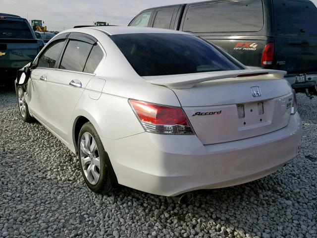 1HGCP36768A083164 - 2008 HONDA ACCORD EX WHITE photo 3