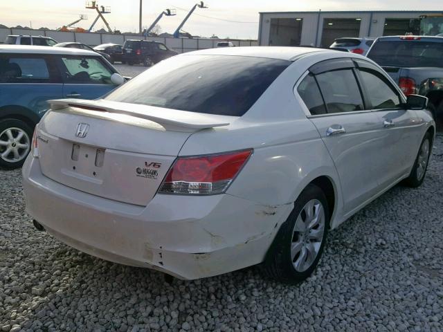 1HGCP36768A083164 - 2008 HONDA ACCORD EX WHITE photo 4