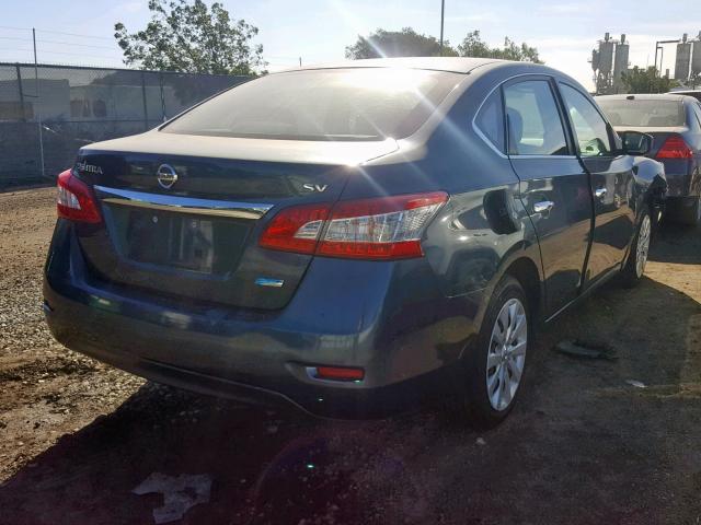 3N1AB7AP7EY211344 - 2014 NISSAN SENTRA S GRAY photo 4