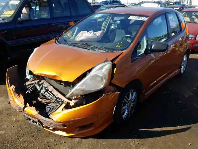 JHMGE8H44AC021048 - 2010 HONDA FIT SPORT ORANGE photo 2