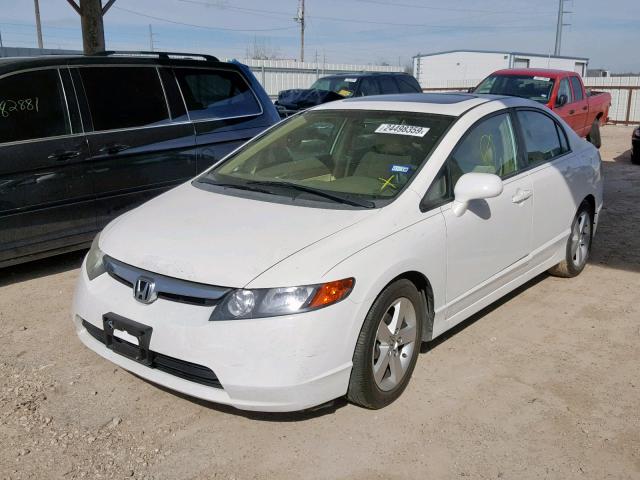 1HGFA16828L104074 - 2008 HONDA CIVIC EX WHITE photo 2