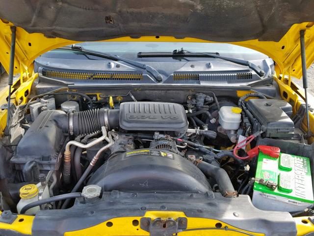 1D7HE48KX6S702685 - 2006 DODGE DAKOTA QUA YELLOW photo 7