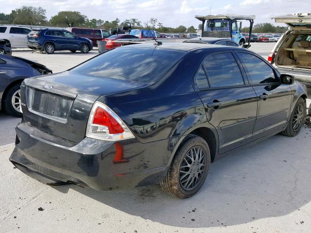 3FAHP06Z39R143550 - 2009 FORD FUSION S BLACK photo 4