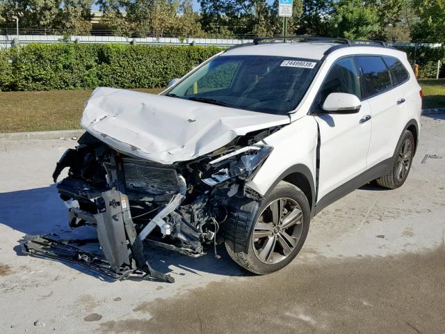 KM8SR4HF8DU033210 - 2013 HYUNDAI SANTA FE L WHITE photo 2