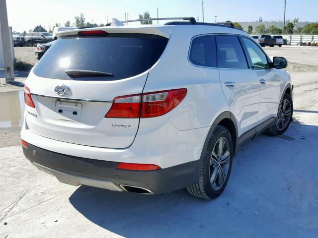 KM8SR4HF8DU033210 - 2013 HYUNDAI SANTA FE L WHITE photo 4