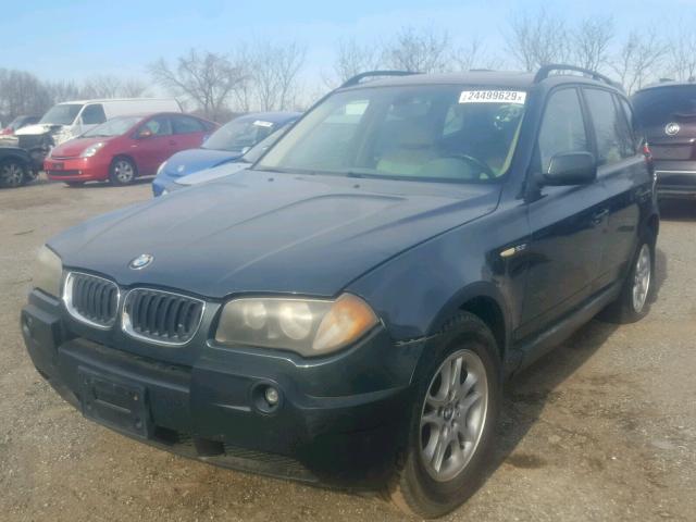 WBXPA73494WC41518 - 2004 BMW X3 2.5I GRAY photo 2