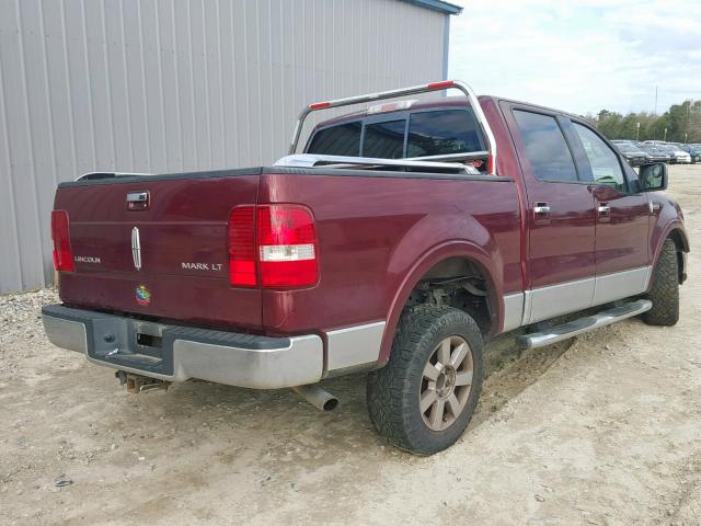 5LTPW16526FJ07463 - 2006 LINCOLN MARK LT MAROON photo 4