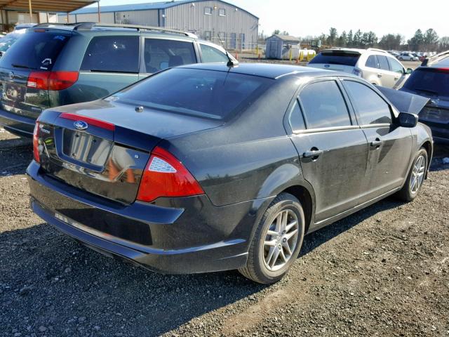 3FAHP0GA7AR102657 - 2010 FORD FUSION S BLACK photo 4