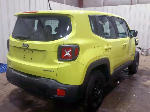 ZACCJBAB5HPF21260 - 2017 JEEP RENEGADE S GREEN photo 4