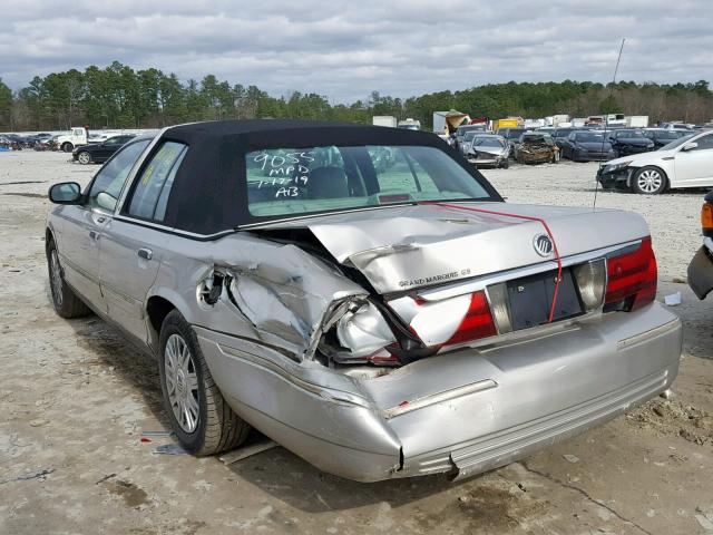 2MEFM74W65X649055 - 2005 MERCURY GRAND MARQ SILVER photo 3