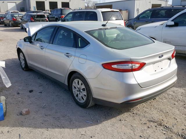 3FA6P0G71DR311800 - 2013 FORD FUSION S SILVER photo 3