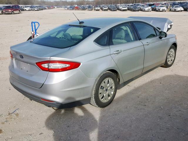 3FA6P0G71DR311800 - 2013 FORD FUSION S SILVER photo 4