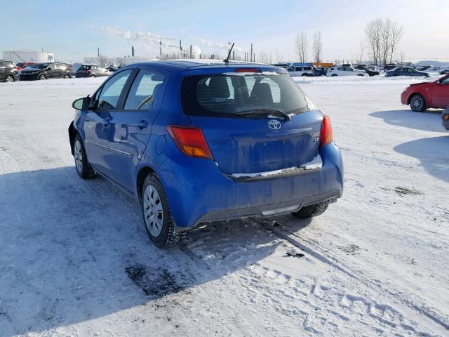 VNKKTUD31GA067701 - 2016 TOYOTA YARIS L BLUE photo 3