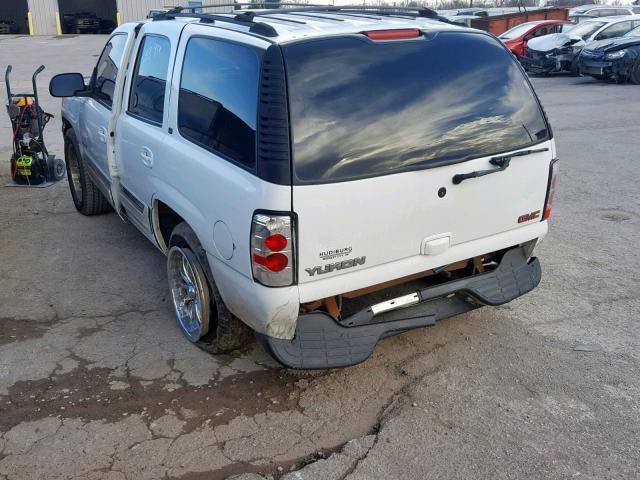 1GKEK13T21J177595 - 2001 GMC YUKON WHITE photo 3