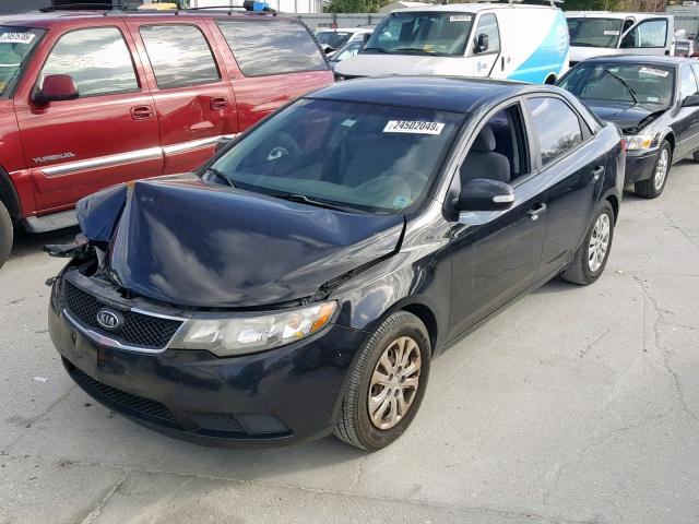 KNAFU4A26A5863070 - 2010 KIA FORTE EX BLACK photo 2