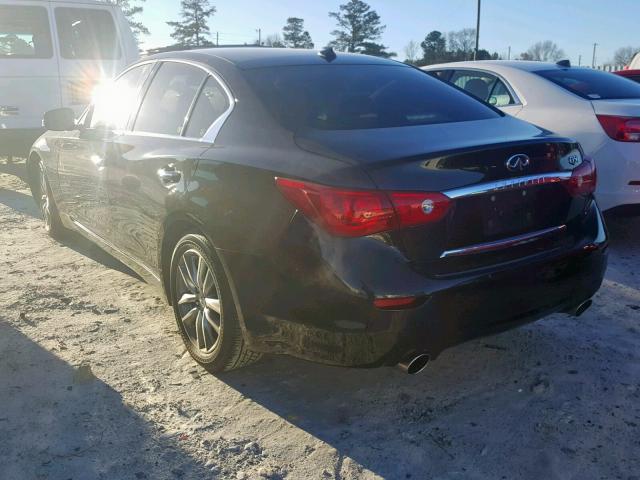 JN1BV7AP0EM672223 - 2014 INFINITI Q50 BASE BLACK photo 3