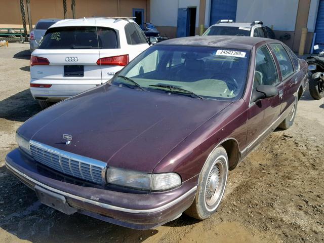 1G1BL52W4TR165184 - 1996 CHEVROLET CAPRICE CL MAROON photo 2