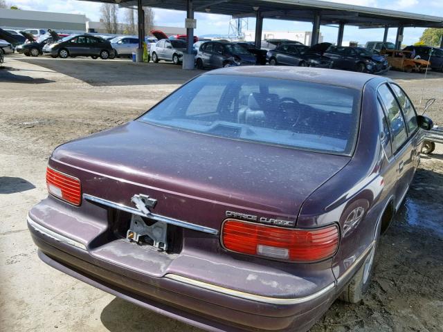 1G1BL52W4TR165184 - 1996 CHEVROLET CAPRICE CL MAROON photo 4