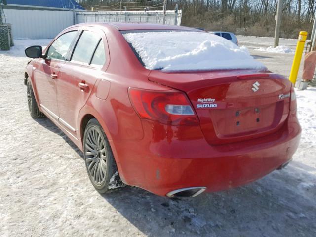 JS2RE9A54A6100646 - 2010 SUZUKI KIZASHI GT RED photo 3