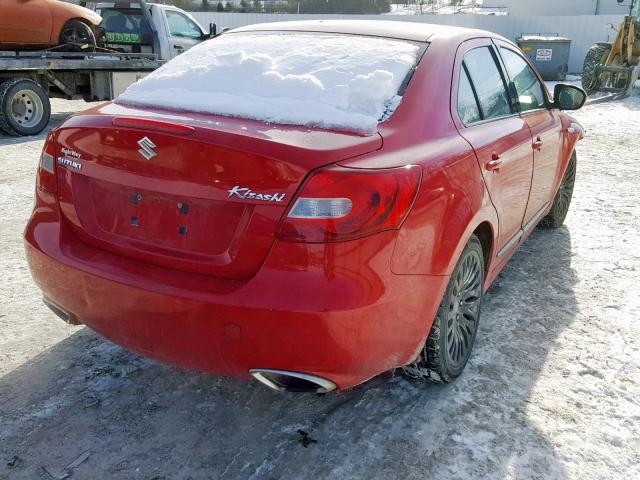 JS2RE9A54A6100646 - 2010 SUZUKI KIZASHI GT RED photo 4