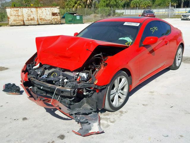 KMHHT6KD6BU049045 - 2011 HYUNDAI GENESIS CO RED photo 2