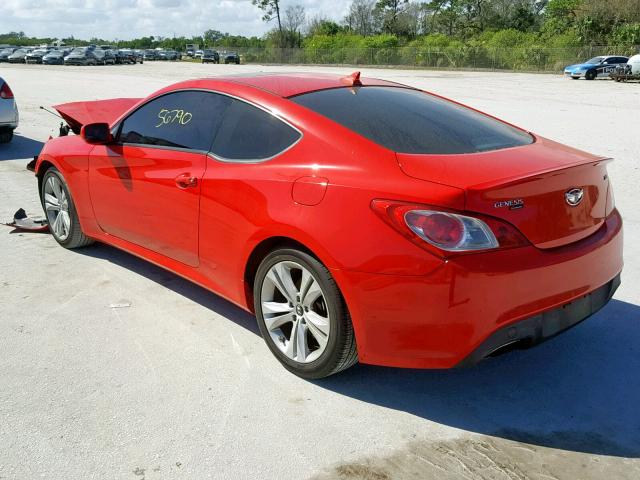 KMHHT6KD6BU049045 - 2011 HYUNDAI GENESIS CO RED photo 3