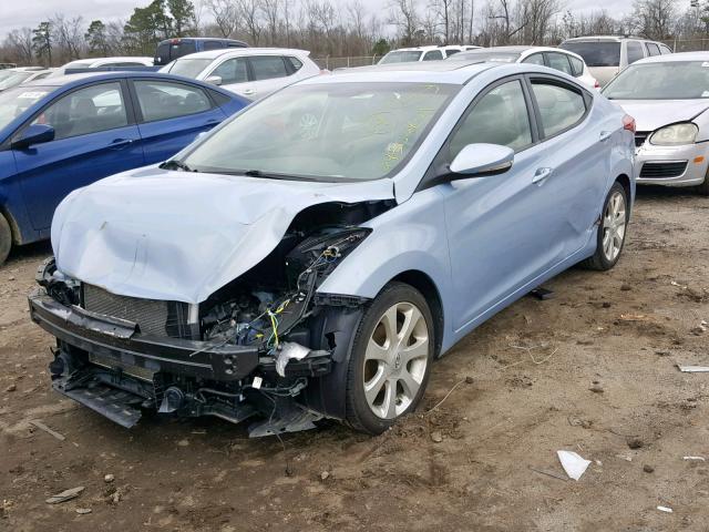 KMHDH4AE1CU448672 - 2012 HYUNDAI ELANTRA GL BLUE photo 2