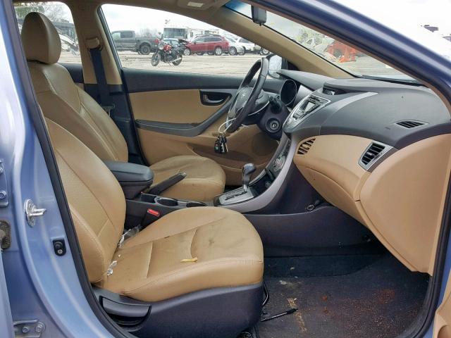 KMHDH4AE1CU448672 - 2012 HYUNDAI ELANTRA GL BLUE photo 5