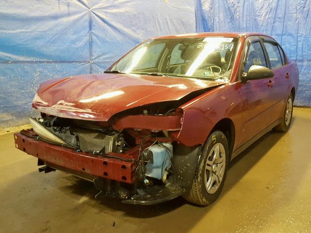 1G1ZS51F56F290039 - 2006 CHEVROLET MALIBU LS წითელი ფოტო 2