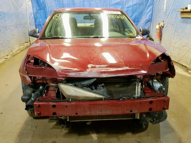 1G1ZS51F56F290039 - 2006 CHEVROLET MALIBU LS წითელი ფოტო 9