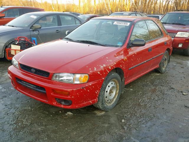 JF1GF4357WH811970 - 1998 SUBARU IMPREZA L RED photo 2