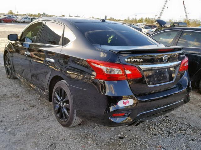 3N1CB7AP0HY315798 - 2017 NISSAN SENTRA SR BLACK photo 3