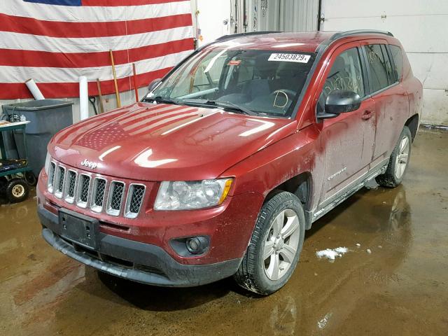 1J4NF1FB9BD158720 - 2011 JEEP COMPASS SP RED photo 2