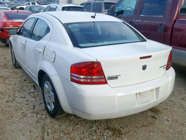 1B3CC4FB3AN167320 - 2010 DODGE AVENGER SX WHITE photo 3