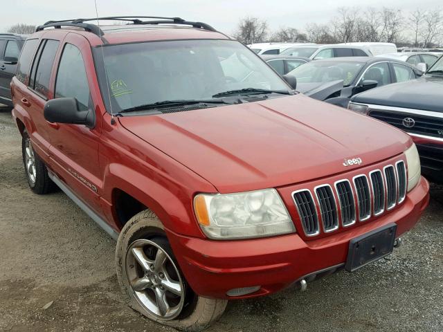 1J8GW68J12C171413 - 2002 JEEP GRAND CHER RED photo 1