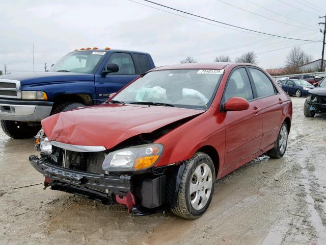 KNAFE221695654057 - 2009 KIA SPECTRA EX RED photo 2