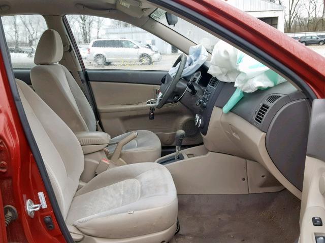 KNAFE221695654057 - 2009 KIA SPECTRA EX RED photo 5