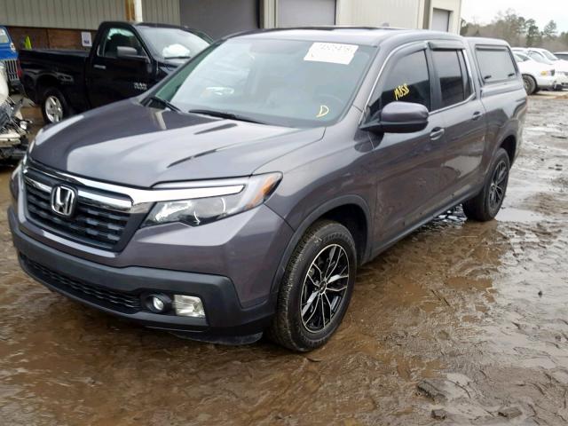 5FPYK3F58KB005167 - 2019 HONDA RIDGELINE GRAY photo 2